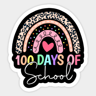 100 Days Of School Teacher Kids 100Th Day Of School Rainbow Sticker